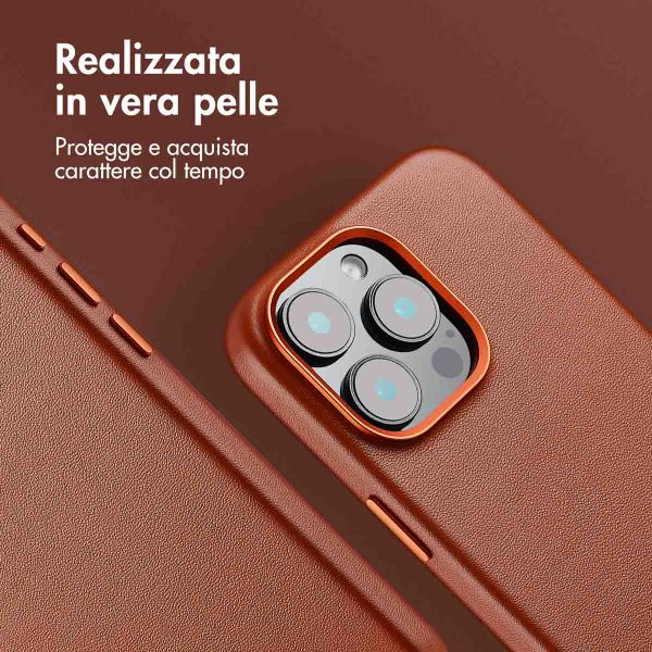 Accezz Cover in Pelle con MagSafe Apple iPhone 16 Pro Max - Sienna Brown