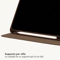 Selencia Custodia a libro Croco Apple iPad Air 11 pollici (2026) M4 / (2025) M3 / (2024) M2 / Air 5 (2022) / Air 4 (2020) - Choco Brown