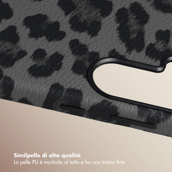 Selencia Cover Sabi Stampa pantera con MagSafe Samsung Galaxy S26 - Midnight Black