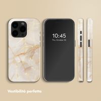 Selencia Cover posteriore Vivid con MagSafe Apple iPhone 15 Pro - Golden Beige Marble