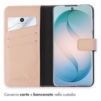 Selencia Cover a libro in vera pelle Samsung Galaxy S26 Ultra - Dusty Pink
