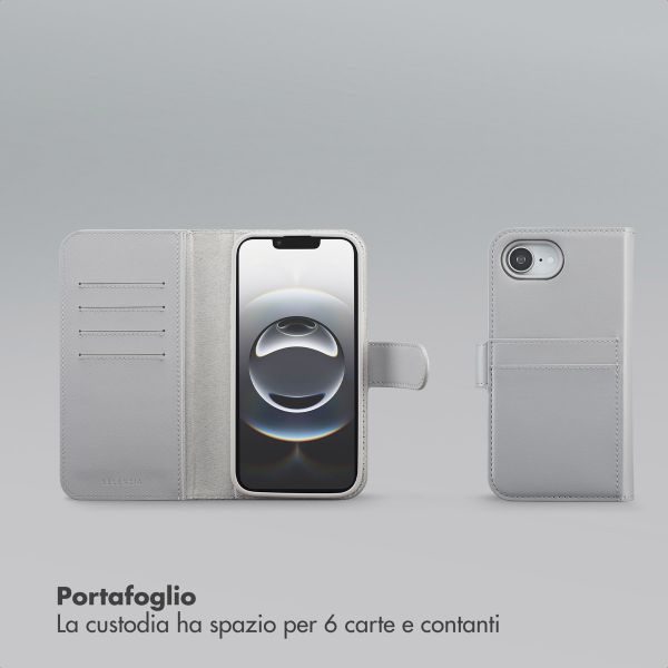 Selencia Libreria rimovibile Olyn con MagSafe Apple iPhone 17e / 16e - Grigio