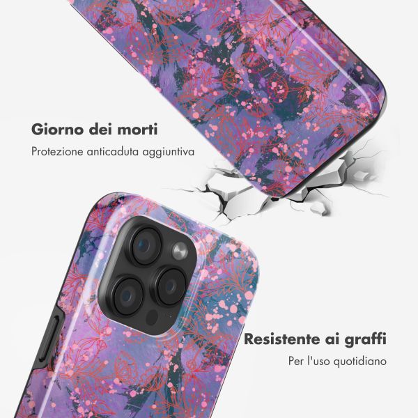 Selencia Cover posteriore Vivid con MagSafe Apple iPhone 15 Pro - Fresh Paint Flower Orange