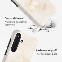 Selencia Cover posteriore Vivid con MagSafe Samsung Galaxy S25 - Golden Beige Marble