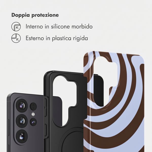 Selencia Cover Posteriore Vivid Samsung Galaxy S26 Ultra - Dream Swirl Chocolate