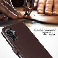 Selencia Cover a libro in vera pelle Samsung Galaxy A17 (5G) / (4G) - Marrone
