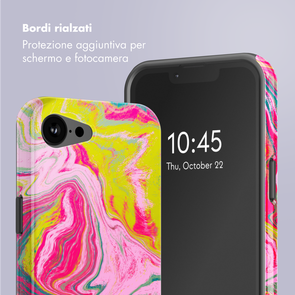 Selencia Cover posteriore Vivid con MagSafe Apple iPhone 17e / 16e - Marble Pink