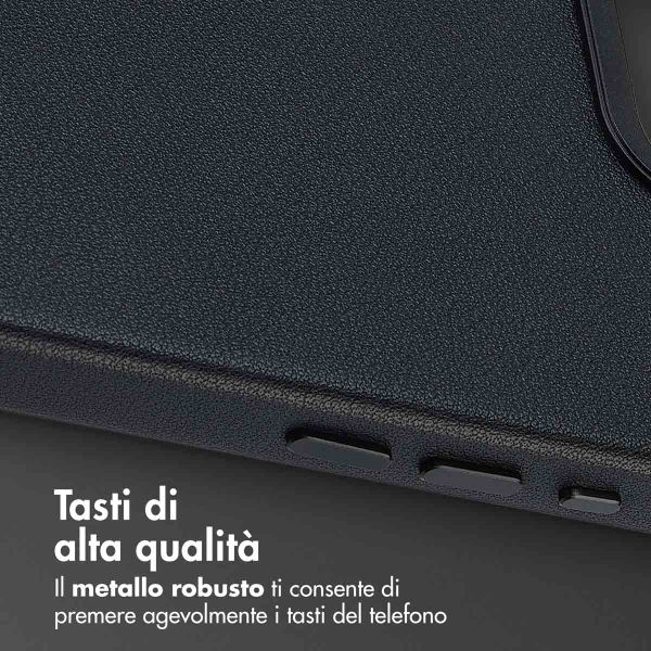 Accezz Cover in Pelle con MagSafe Apple iPhone 17e / 16e - Onyx Black