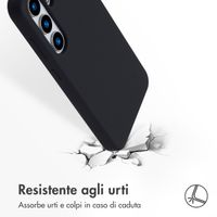 Accezz Cover in silicone liquido con MagSafe Samsung Galaxy S25 - Nero