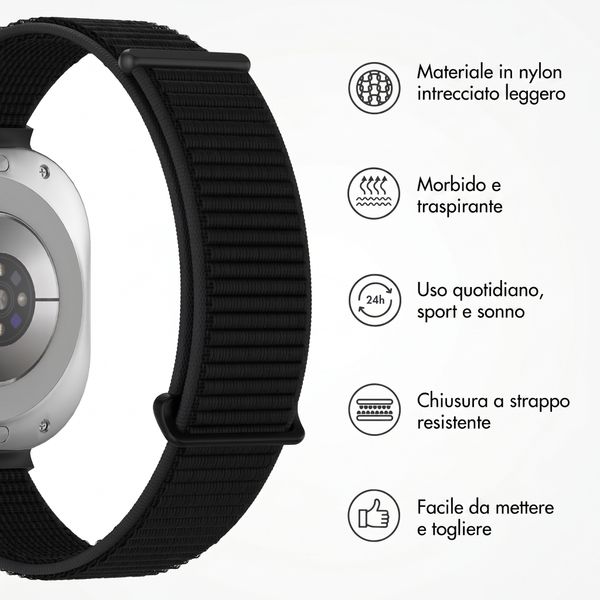 imoshion Nylon bandje Samsung Galaxy Watch Ultra (2024/2025) - Zwart