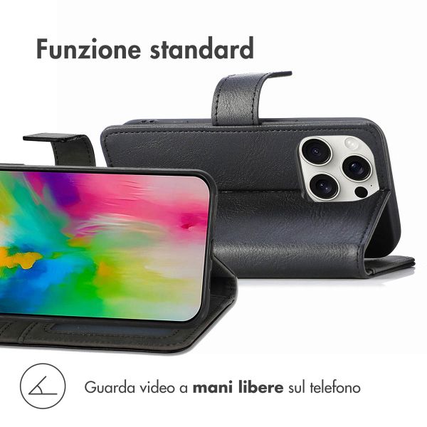imoshion Cover a libro di Lusso Apple iPhone 16 Pro Max - Nero