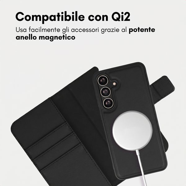 imoshion Cover a libro di lusso 2-in-1 rimovibile Samsung Galaxy S24 FE - Nero