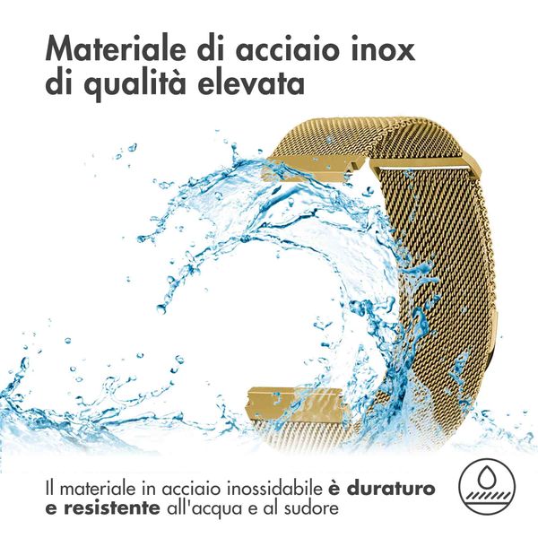 imoshion Cinturino milanese magnetico  - Attacco universale 20 mm - Taglia S - Oro