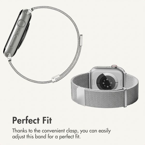 imoshion Milanees magnetisch bandje Apple Watch | 38/40/41/42 mm - Zilver