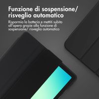 Accezz Cover a libro in silicone Smart Samsung Galaxy Tab A11 Plus / A9 Plus - Nero