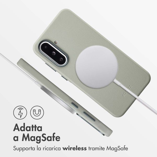 Accezz Cover in Pelle con MagSafe Samsung Galaxy A36 / A56 - Light Grey