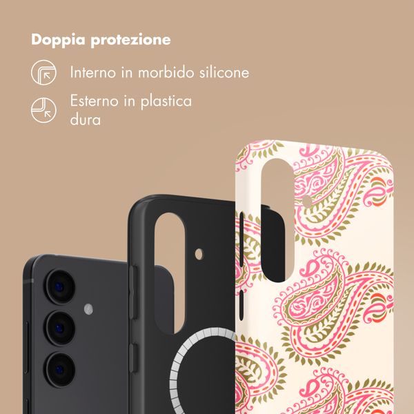Selencia Cover posteriore Vivid con MagSafe Samsung Galaxy S24 - Paisley Blush