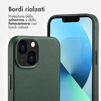 Accezz Cover in Pelle con MagSafe Apple iPhone 13 - Cedar Green