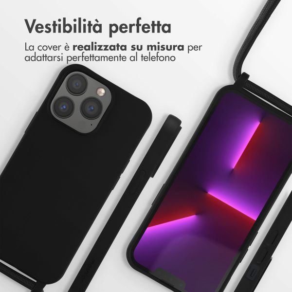 imoshion Cover in Silicone con Cordino Apple iPhone 13 Pro - Nero