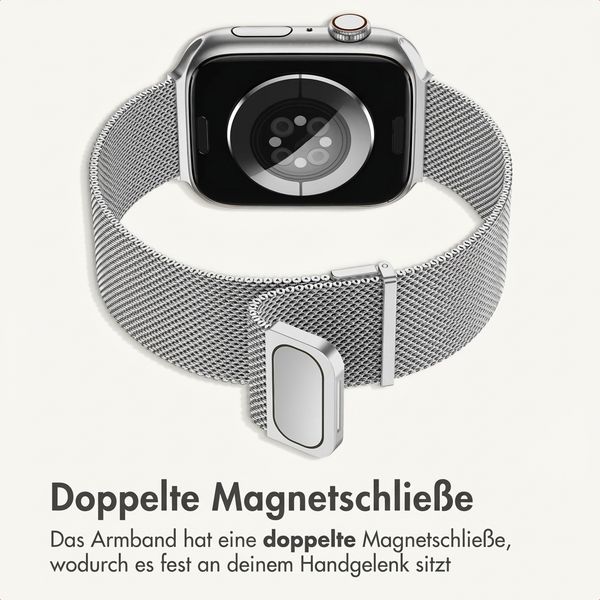 imoshion Milanees magnetisch bandje Apple Watch | 38/40/41/42 mm - Zilver