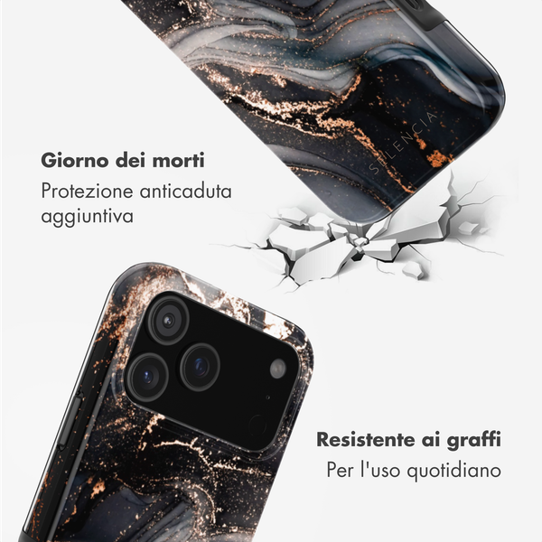 Selencia Cover posteriore Vivid con MagSafe Apple iPhone 17 Pro Max - Chic Marble Black
