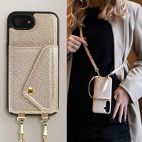 Selencia Cover per telefono Sera con cordino e portacarte a busta Apple iPhone 17e / 16e - Champagne