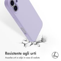 Accezz Cover in silicone liquido con MagSafe Apple iPhone 17 - Viola