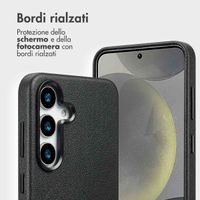 Accezz Cover in pelle 2 in 1 con MagSafe Samsung Galaxy S25 - Onyx Black