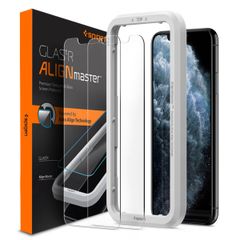 Spigen Vetro temperato GLAStR EZ Fit, confezione da 2 + Applicatore Apple iPhone 11 Pro / Xs / X