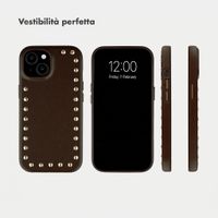 Selencia Cover posteriore Studs con MagSafe Apple iPhone 15 - Cacao Crush