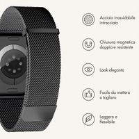 imoshion Milanees magnetisch bandje Apple Watch | 44/45/46/49 mm - Zwart