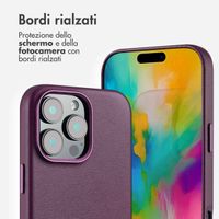 Accezz Cover in Pelle con MagSafe Apple iPhone 16 Pro Max - Heath Purple