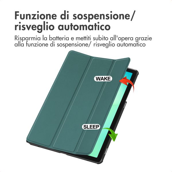 imoshion Cover a libro Trifold Samsung Galaxy Tab A11 Plus - Verde scuro