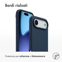 Accezz Cover in silicone liquido con MagSafe Apple iPhone Air - Blu scuro