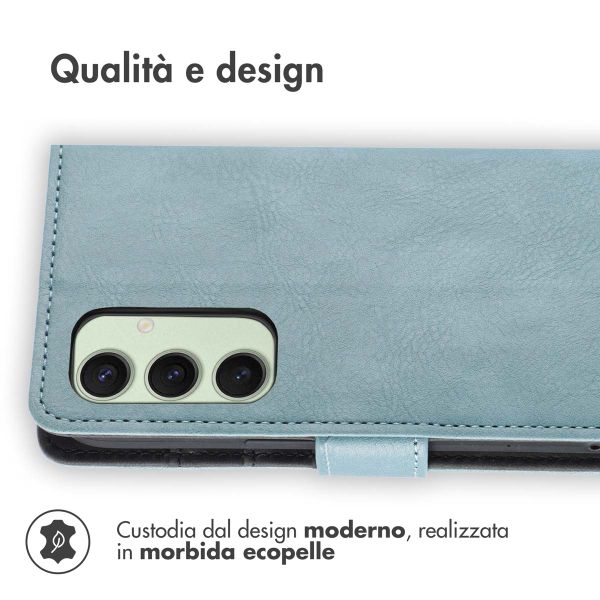 imoshion Cover a libro di Lusso Samsung Galaxy S24 FE - Azzurro
