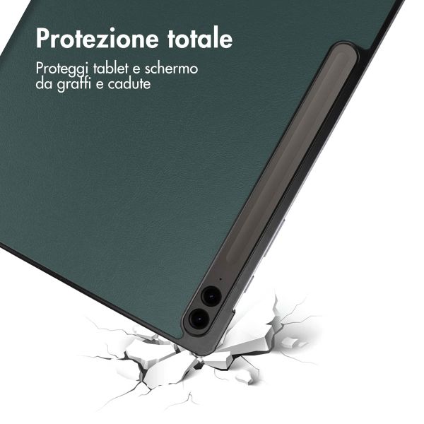 imoshion Cover a libro Trifold Samsung Galaxy Tab S10 Plus / Tab S9 FE Plus / Tab S9 Plus - Verde scuro