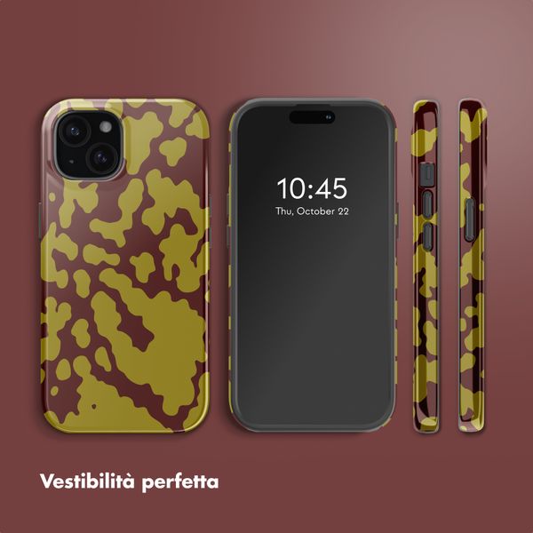 Selencia Cover posteriore Vivid con MagSafe Apple iPhone 15 - Moo'd Olive Dust