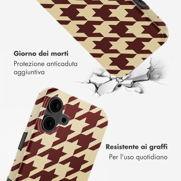 Selencia Cover posteriore Vivid con MagSafe Apple iPhone 16 - Pied-de-Poule