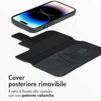 Accezz Cover in pelle 2 in 1 con MagSafe Apple iPhone 14 Pro - Onyx Black