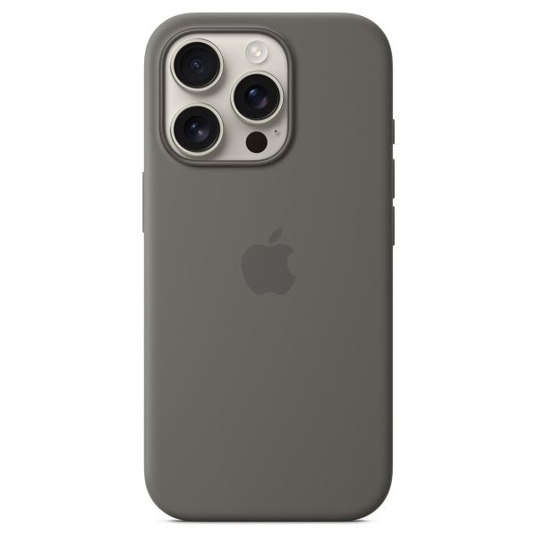 Apple Cover Posteriore in Silicone con MagSafe Apple iPhone 16 Pro - Stone Gray