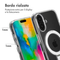 Accezz Cover con anello e supporto con MagSafe Apple iPhone 16 - Trasparente