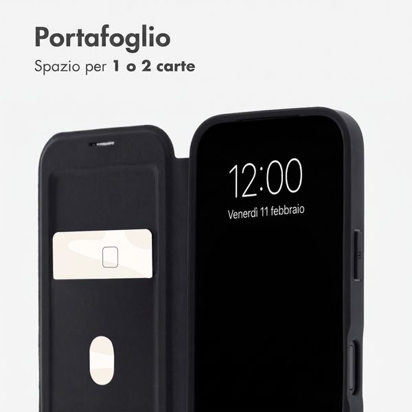 imoshion Bookcase trasparente con MagSafe Apple iPhone 18 Pro Max / 17 Pro Max - Nero