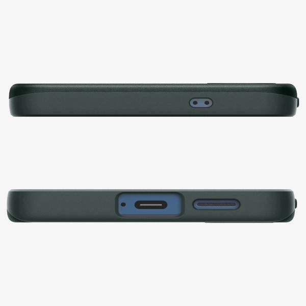 Spigen Cover posteriore Thin Fit MagSafe Samsung Galaxy S25 - Abyss Green