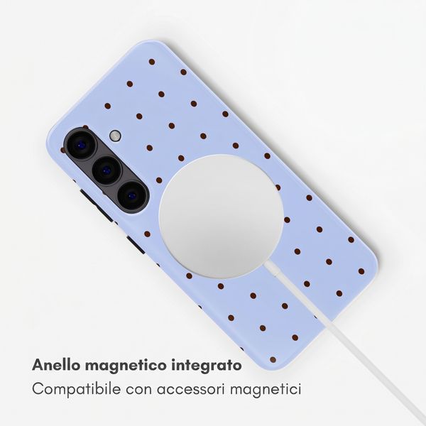 Selencia Cover posteriore Vivid con MagSafe Samsung Galaxy S24 - Happy Dots Digital Sky