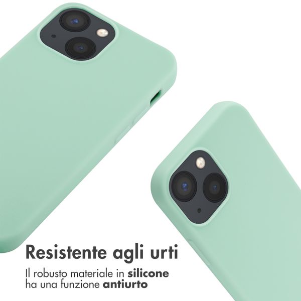 imoshion Cover in Silicone con Cordino Apple iPhone 13 Mini - Menta verde