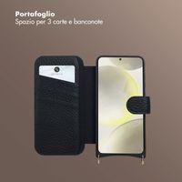 Selencia Cover Riva con MagSafe e cordino Samsung Galaxy S25 / S24 - Nero