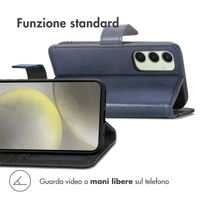 imoshion Cover a libro di Lusso Samsung Galaxy S24 FE - Blu scuro