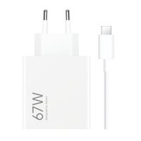 Xiaomi Caricabatterie HyperCharge Combo da 67 W con cavo da USB-A a USB-C - Bianco