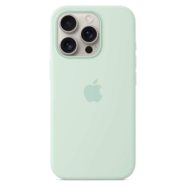Apple Cover Posteriore in Silicone con MagSafe Apple iPhone 16 Pro - Aquamarine