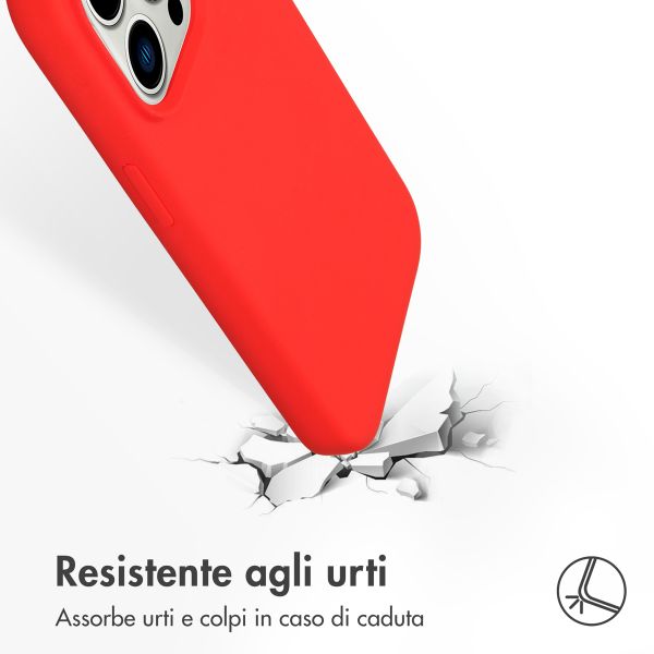 Accezz Cover in silicone liquido con MagSafe Apple iPhone 14 Pro - Rosso